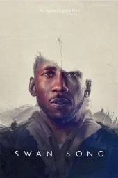 Portrait poster of Mahershala Ali with textured artistic distressing and sketched elements against an off-white background