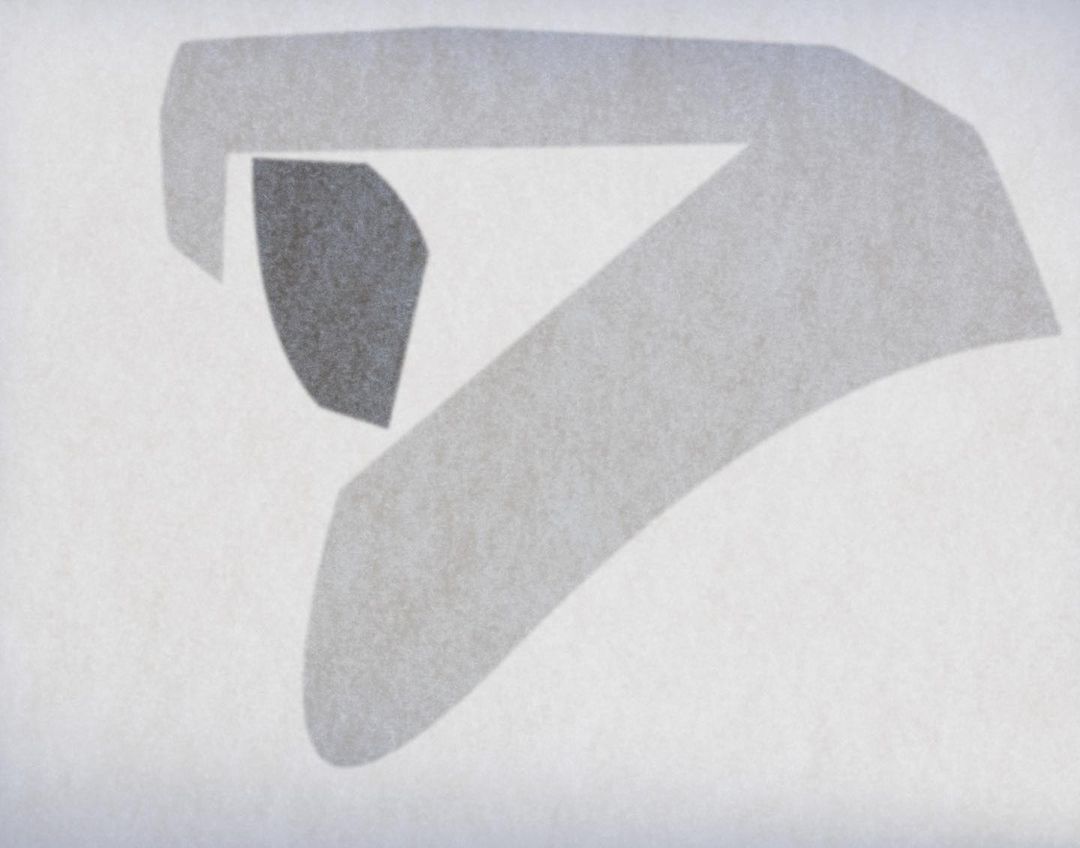 Minimalist abstract art featuring shades of gray and white in geometric shapes, creating a modern and simple design.