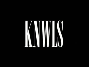 Bold white typographic logo spelling KNWLS centered against a solid black background.
