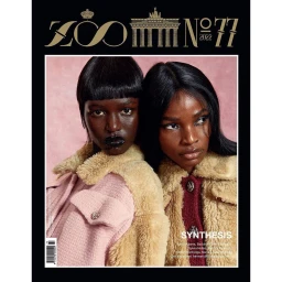 Two models with dark hair wearing beige shearling jackets, captured by photographer Katia Wik.