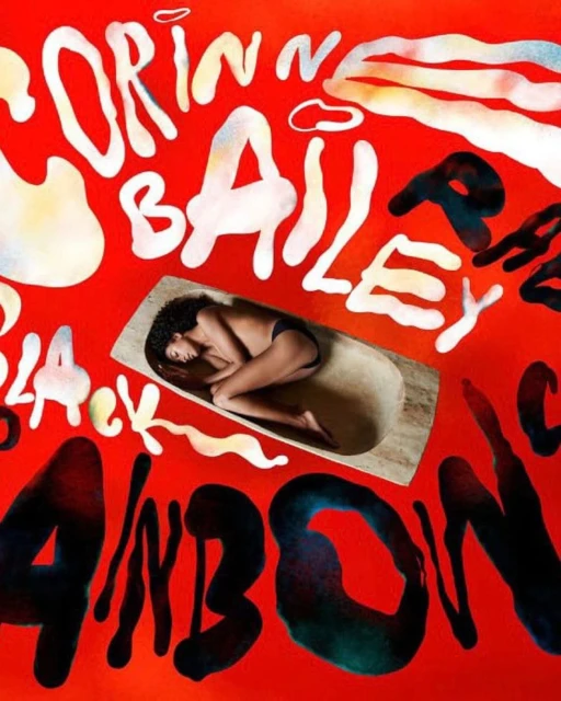 Editorial cover art featuring a Black female figure lying inside a wooden tub on a red backdrop with white and black typography.