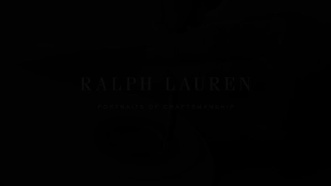 Ralph Lauren logo and the phrase Portraits of Craftsmanship against a dark background with a luxurious and sophisticated aesthetic.