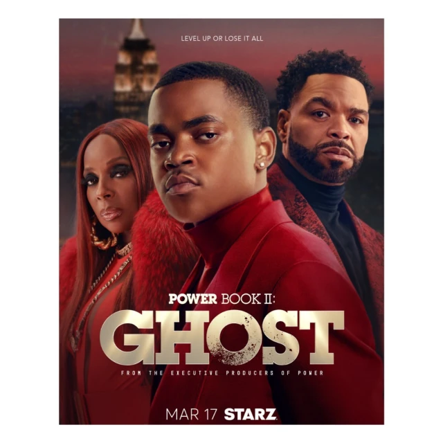 Movie poster featuring a male actor in the foreground, with two actors in the background, set against a city skyline backdrop.