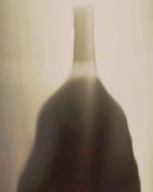 Elegant photo of a tall, dark-colored bottle, possibly containing wine or liquor, set against a soft, diffused background.