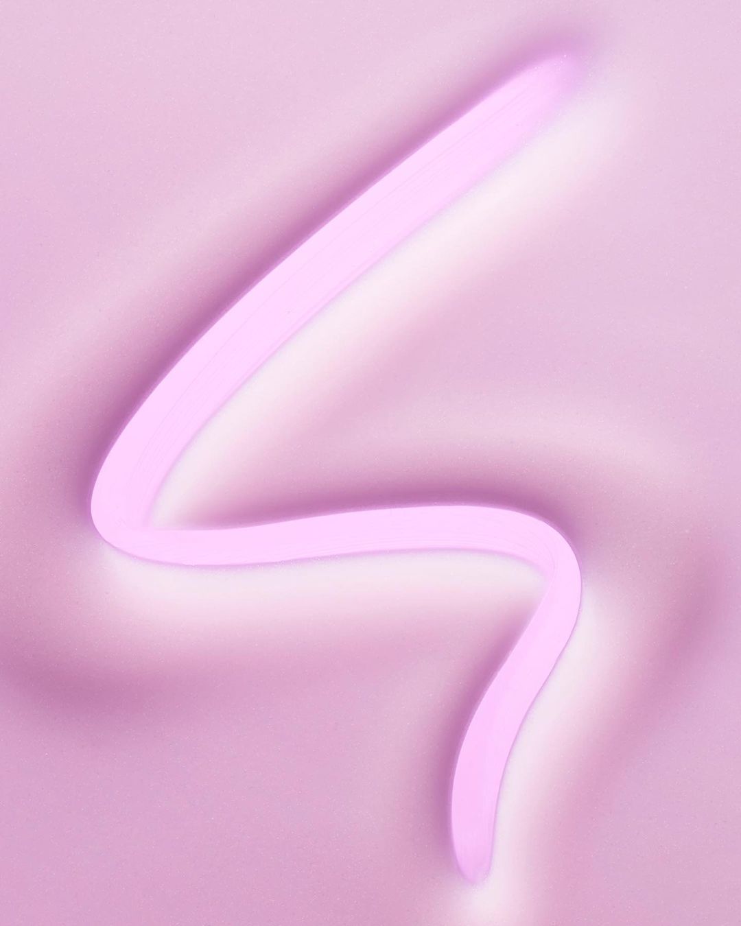 Abstract pink background with a digitally created, neon, curved line running through it. Light pastel colors fill the scene.