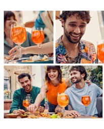 Three friends sitting at a restaurant table outdoors sharing drinks and food, captured by Mauricio Candela