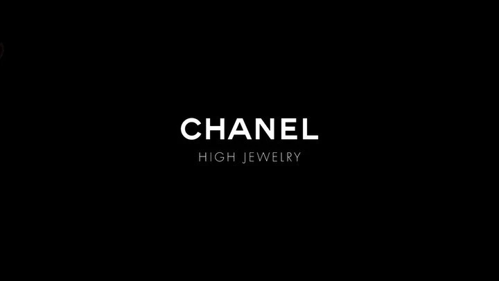 Chanel High Jewelry logo in white text against a black background, simple and elegant branding for fashion and luxury goods.