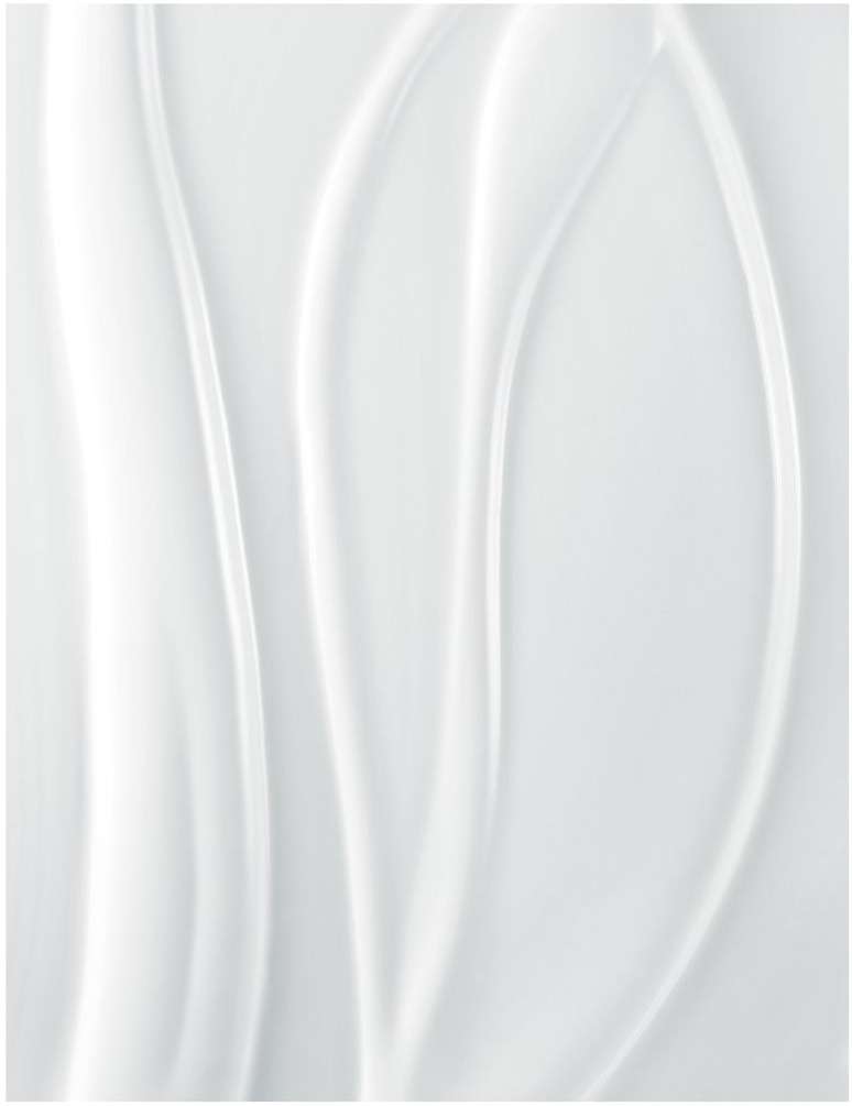 Close-up shot of white cream with curving lines and smooth texture, highlighting the product's consistency and visual appeal.