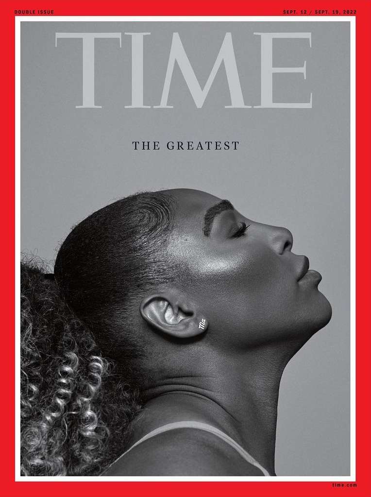 Black and white portrait of an African American woman, eyes closed, on the cover of Time Magazine with a red border, text above.