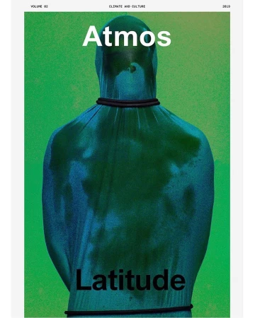 Figure completely covered in a semi-transparent blue fabric hood against a vibrant green background with text overlays.