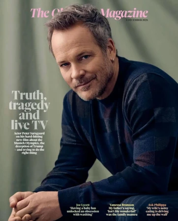 Magazine cover featuring a portrait of actor Peter Sarsgaard, with text overlay "The Chelsea Magazine, Truth, tragedy and live TV."