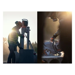 Construction worker operating heavy machinery outdoors in bright sunlight captured by Robert Elmengård