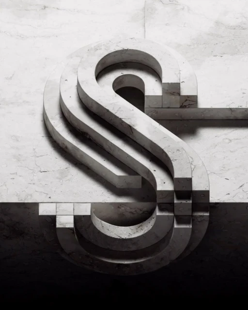 Abstract image featuring a textured, stepped-arch design against a concrete surface, creating a minimalist and geometric visual.
