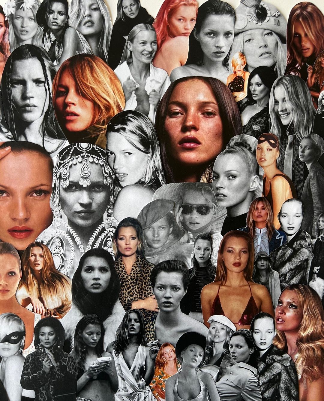 Collage of diverse portraits of woman with a variety of hairstyles and fashion styles. Portrait collection in an array of visual aesthetics.