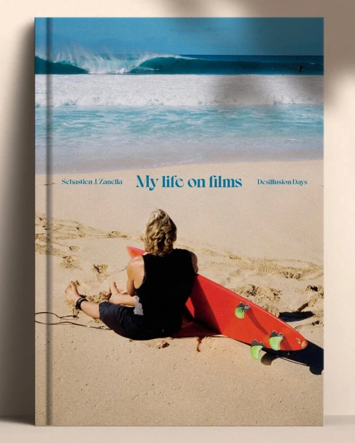 Book cover featuring a person on a beach next to a skateboard and ocean waves in the background, evoking a sense of leisure.