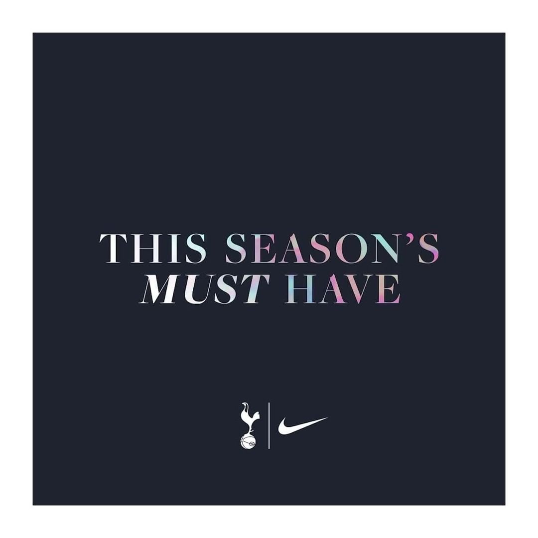 Promotional design featuring Tottenham Hotspur and Nike logos with the text 'This Season's Must Have' against a dark background.