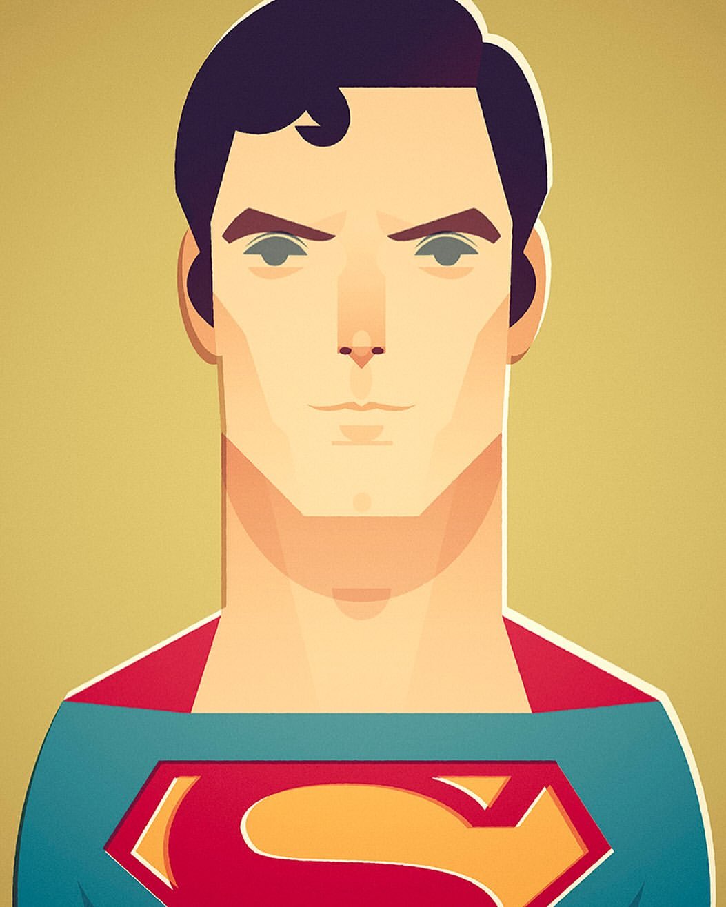 Illustration of an adult male with black hair, wearing a Superman costume with the 'S' logo, against a light yellow background.