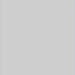Minimalist digital rendering of a solid light grey surface with a thin blue border.