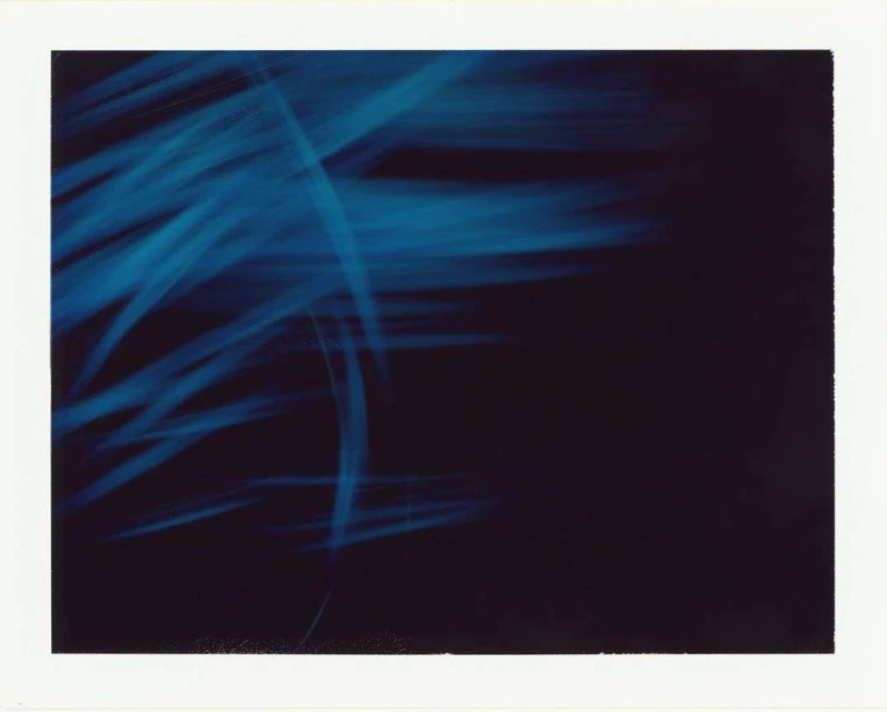 Abstract art with dynamic turquoise brushstrokes against a stark black backdrop, creating a visually striking and modern composition.