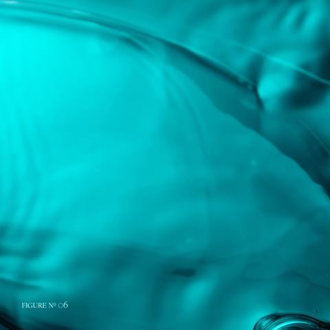 Abstract swirling patterns in shades of teal, with fluid textures and light gradients creating a sense of depth and movement.