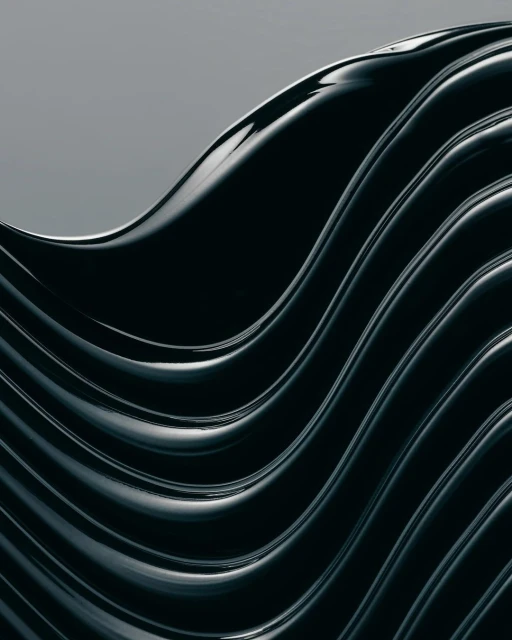Dark blue abstract background with glossy, wavy lines creating a sense of flow and modern design, perfect for digital media.
