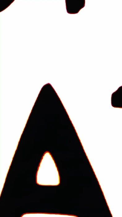 Bold black typographic letterforms on a plain white background by illustrator Will Broome.