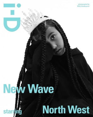 Magazine cover featuring a young person with braided hair, wearing a crown and black hoodie, against a bright white backdrop.