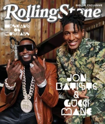 Rolling Stone magazine cover featuring Jon Batiste and Gucci Mane photographed by Xavier Scott Marshall in New York