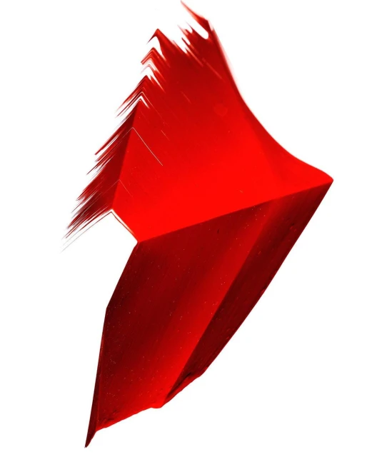 Abstract red geometric shape on a white background. Bold and eye-catching digital design.