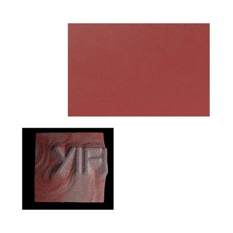 Abstract 3D rendering showcasing a red geometric pattern on a raised surface against a solid red background, modern art.