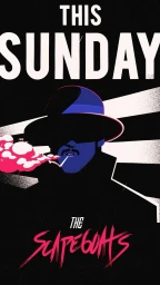 Digital illustration of a silhouetted man in a fedora smoking a cigarette with pink smoke against a dark background with text.