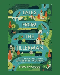 Illustrated book cover by Neil Stevens titled Tales from the Tillerman featuring a winding river landscape in green, blue, and orange tones.