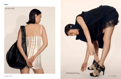 Model Cheng Xin in fashion editorial for Little Something by Hashtag Legend, captured by Arved Colvin-Smith