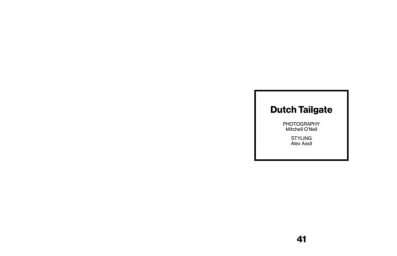 Minimalist layout with a centered black-bordered text box containing project title and credits on a white background