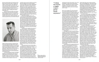 Magazine editorial spread from Fantastic Man featuring a black and white portrait of casting director Piergiorgio Del Moro with article text.