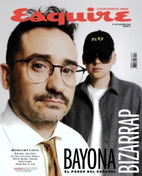 Magazine cover of Esquire Spain October 2024 featuring J.A. Bayona in the foreground and Bizarrap in the background