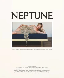 Model Carolyn Murphy reclining on a daybed for Neptune Papers Issue 7, photographed by Carissa Gallo.