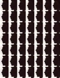 Repeated grid pattern of a man's silhouetted profile facing left against a pale background