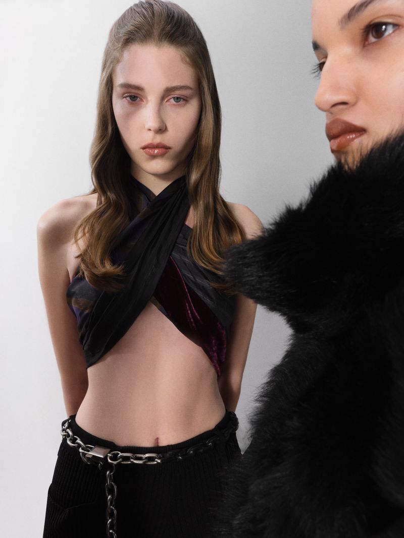 Two models posing against a plain background for the project Character Study by Beyond Noise