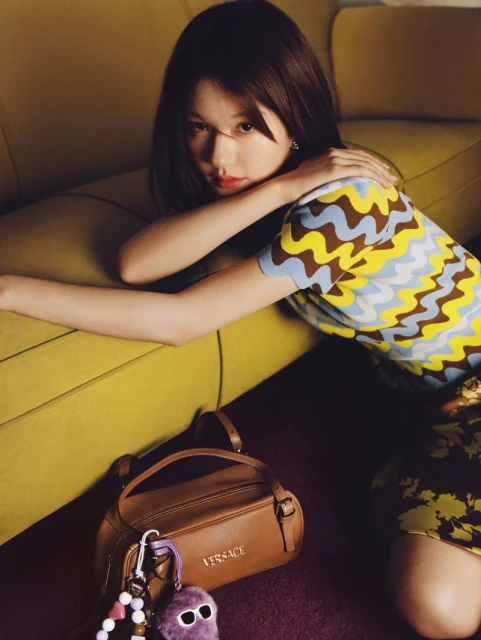 Rosy Zhao: The Versace Global Brand Ambassador with the Versace Tag bag
