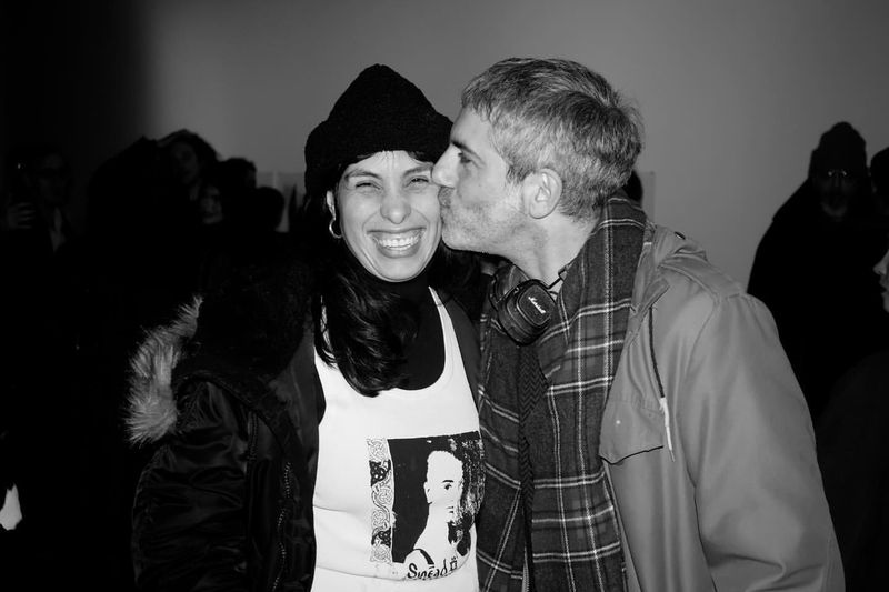 Black and white editorial portrait of Patti Smith and Willem Dafoe embracing, captured by Dar<span>í</span> Castillo for Purple Magazine.