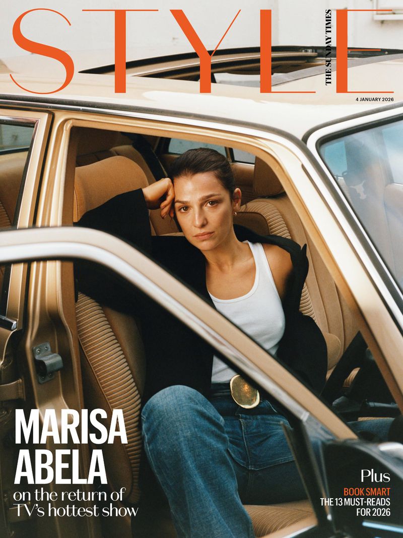 Magazine cover featuring Marisa Abela inside a car. The cover displays the 'Style' logo and cover lines for a TV show feature.