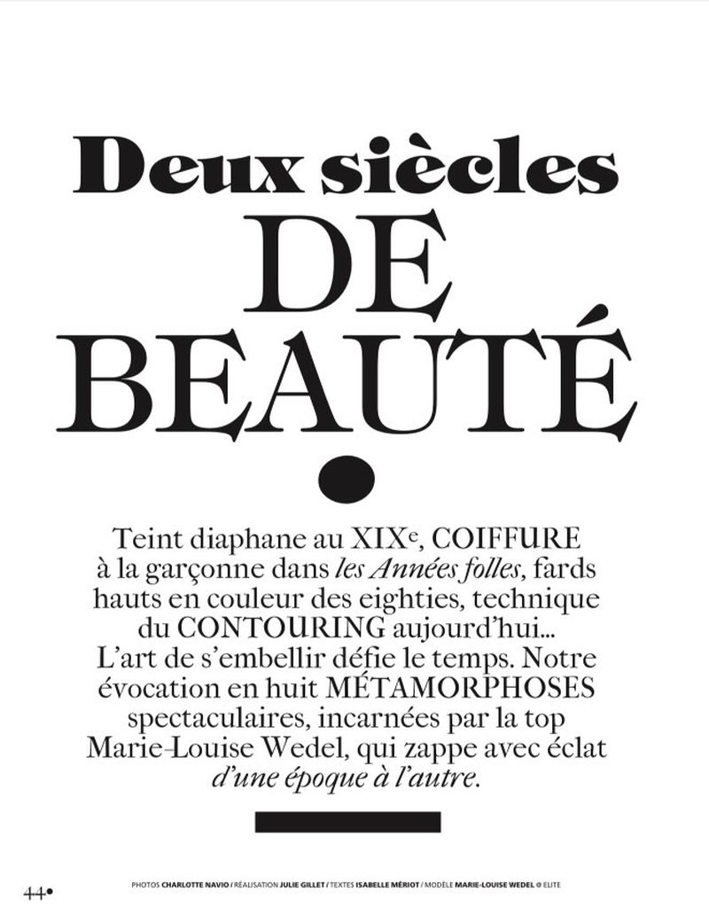 Text-based image featuring the French text 'Deux siècles DE BEAUTÉ' in bold font, centered with a dot, and smaller descriptive text below.