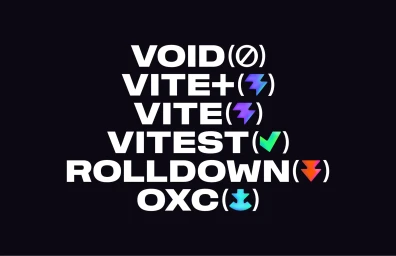 White uppercase brand identity text and icons on a dark background for VoidZero