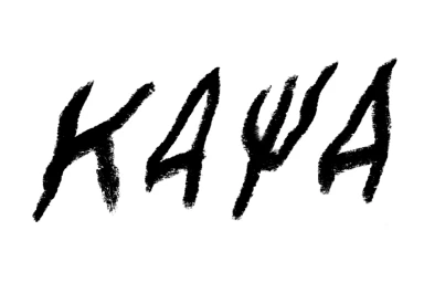 Black handwritten logotype spelling KAPSA centered against a clean white background