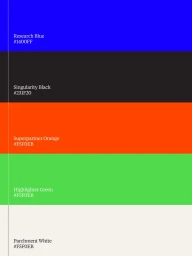 Sfermion brand identity color palette chart featuring five distinct horizontal swatches with color names and hex codes.
