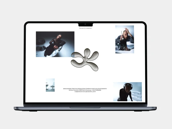 A laptop displaying the IT TAKES TIME brand identity website designed by Moritz Kreul against a plain background