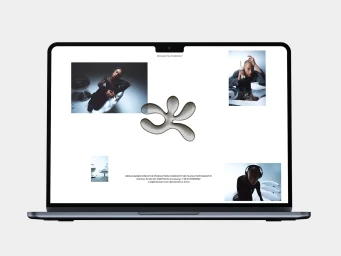A laptop displaying the IT TAKES TIME brand identity website designed by Moritz Kreul against a plain background