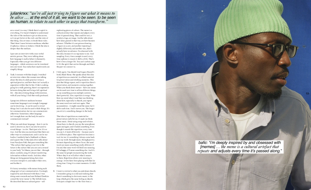 Julianknxx in conversation with Bafic