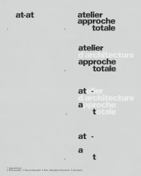 Graphic design brand identity presentation featuring typography layouts and logo marks for at-at on a light grey background.